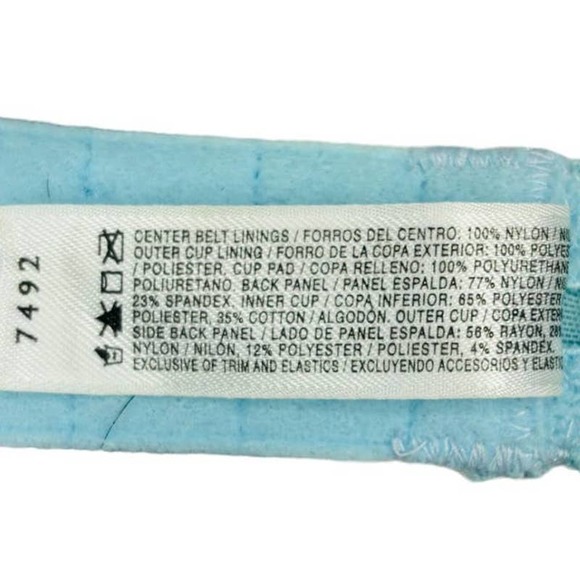 Wonderbra Embroidered Lace Underwire Push Up Bra Blue Size 34B - Picture 5 of 6